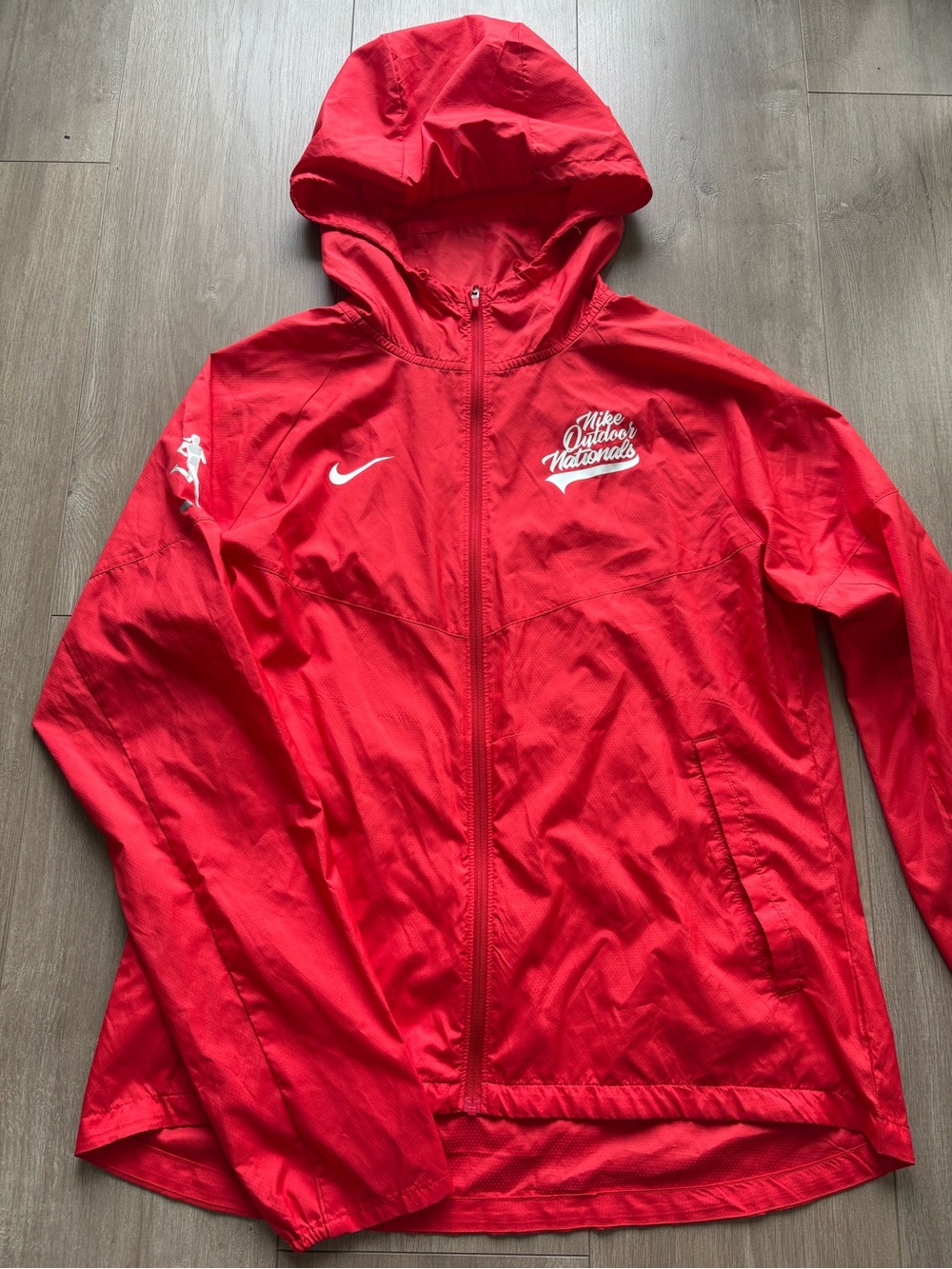 Nike running jackets red for women